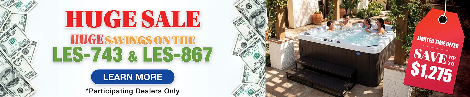 Calspas hot tub being used in a family setting - Lowell